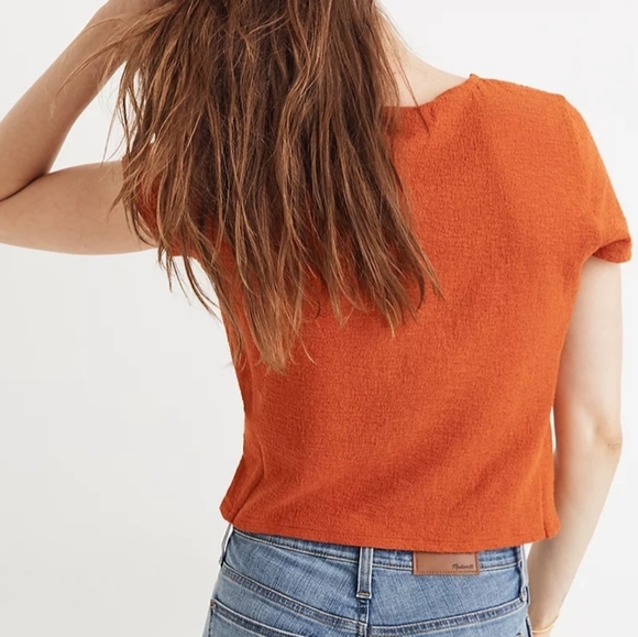 **SOLD**Texture & Thread Wrap-Tie Top - Picture 3 of 8